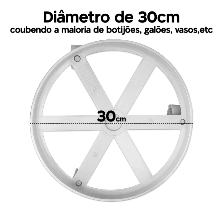 Suporte Botijão Gás Galão Água Vasos Com Rodinhas - Summa Útil