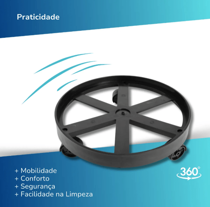Suporte Botijão Gás Galão Água Vasos Com Rodinhas - Summa Útil