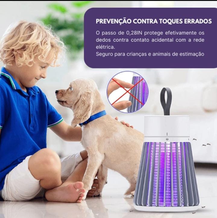 Repelente Eletrônico Armadilha Mata Pernilongo Mosca Portátil