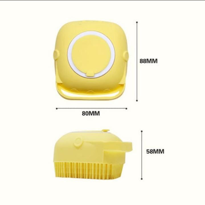 Esponja de Silicone P/ Banho Massageador Dispenser Shampoo