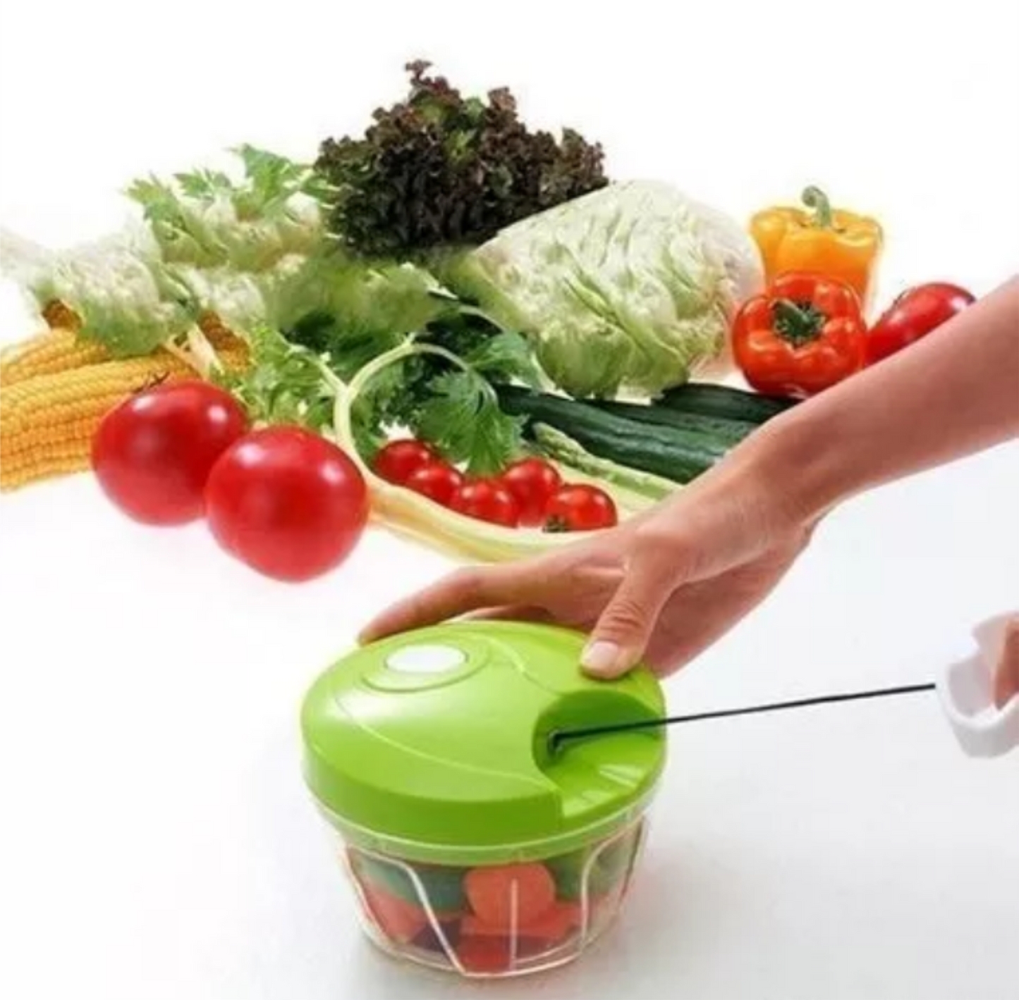 Cortador De Alho Alimentos Folhas Spin Cutter 3 Lâminas