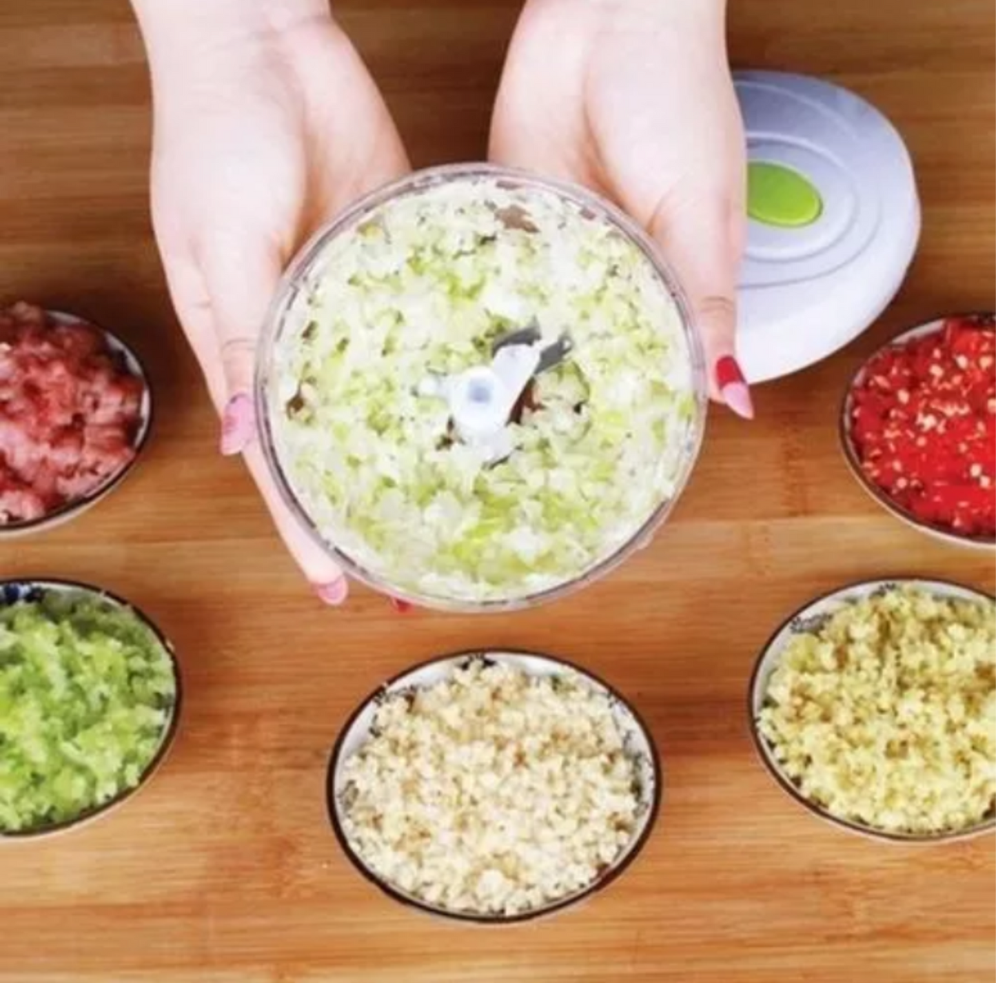 Cortador De Alho Alimentos Folhas Spin Cutter 3 Lâminas
