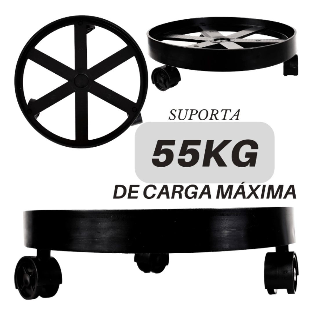 Suporte Botijão Gás Galão Água Vasos Com Rodinhas - Summa Útil