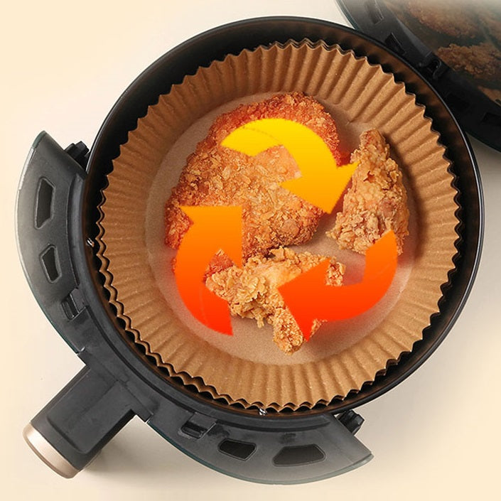 Forro de Papel Antiaderente Para Airfryer kit com 50 unidades