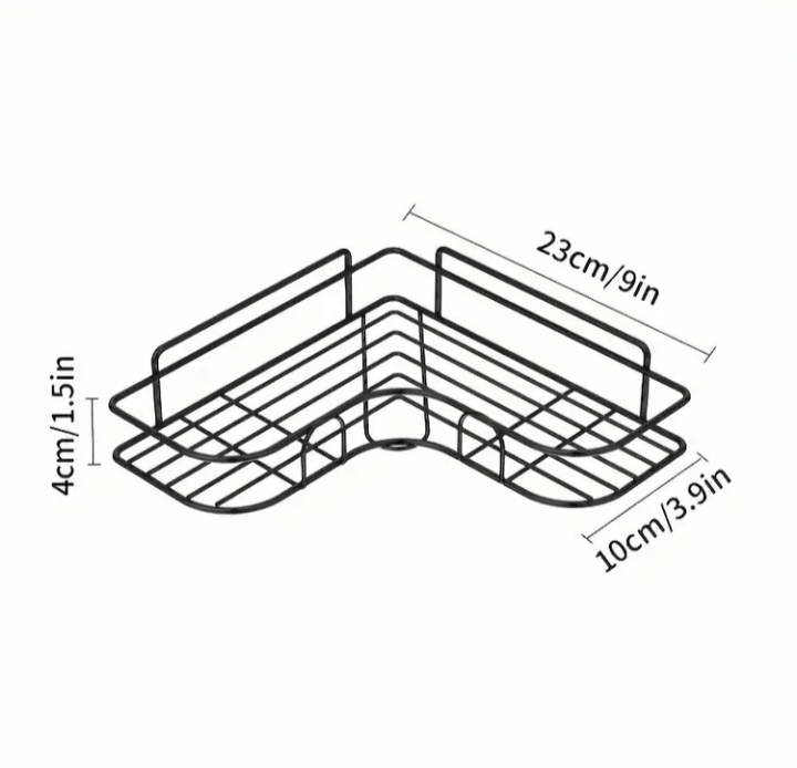 Kit com 02 Unidades Prateleira de Canto para Banheiro - Summa Útil