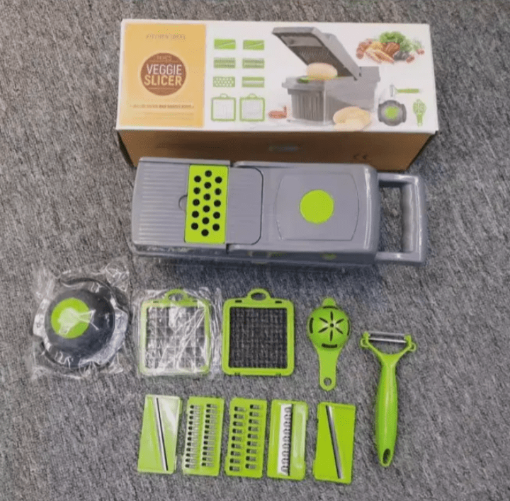 Adquira o Conjunto Completo de Fatiador de Vegetais, Picador de Alimentos Multifuncional 16 Peças - Summa Útil