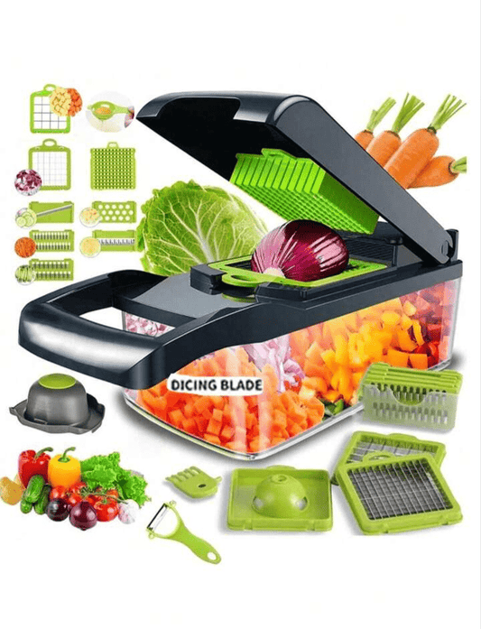 Adquira o Conjunto Completo de Fatiador de Vegetais, Picador de Alimentos Multifuncional 16 Peças - Summa Útil