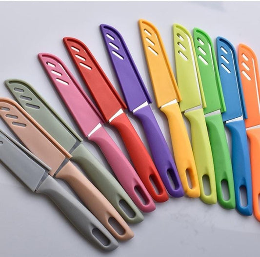 Faca Afiada Lâmina Aço Inox cozinha com Capa de proteção resistente